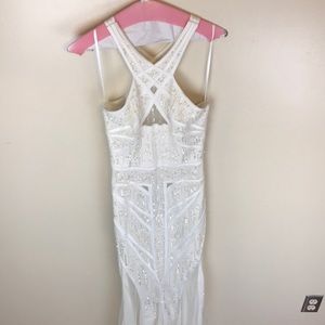 Sequined backless Gown